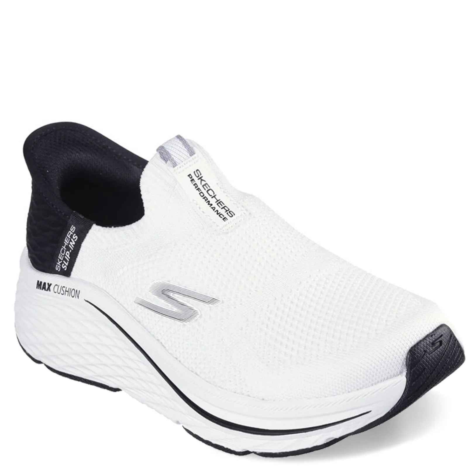 Clearance Skechers Women's Slip-Ins, Max Cushioning Elite 2.0 Walking Shoe White Black