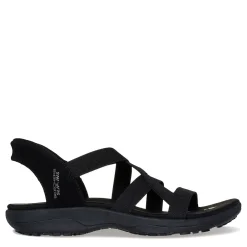 Sale Skechers Women's , Slip-ins: Reggae Slim - Stretch Flex Sandal Black/Black