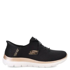 Skechers Women's , Slip-ins Summits - Girls Night Sneaker - Wide Width Black