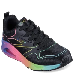 Hot Skechers Women's Street, Tres-Air Uno - Rainbow Roads Sneaker Black Multi