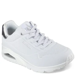 Discount Skechers Women's Street, Uno-Shimmer Away Sneaker White Silver