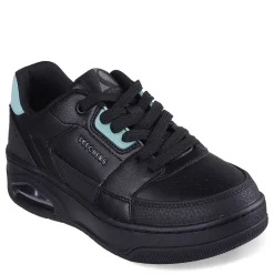 Clearance Skechers Women's Street, Uno Court - Courted Style Sneaker Black Turquoise