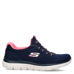 Best Skechers Women's , Summits - Cool Classic Sneaker - Wide Width Navy / Pink