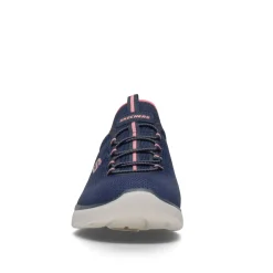 Best Skechers Women's , Summits - Cool Classic Sneaker - Wide Width Navy / Pink