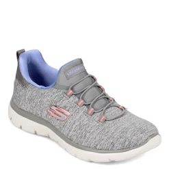 New Skechers Women's , Summits - Quick Getaway Sneaker Grey Blue