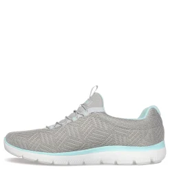 Clearance Skechers Women's , Summits - Artistry Chic Sneaker Grey Light Blue