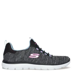 Discount Skechers Women's , Summits - Fresh Impression Sneaker - Wide Width Black Multi