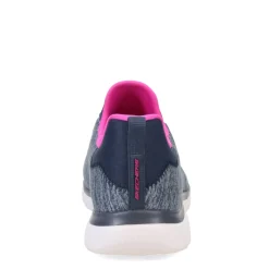 Hot Skechers Women's , Summits - Quick Getaway - Wide Width Grey Navy Pink