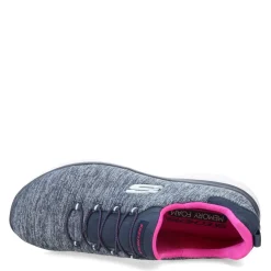 Hot Skechers Women's , Summits - Quick Getaway - Wide Width Grey Navy Pink