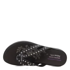 Discount Skechers Women's , Upgrades Be Jeweled Thong Sandals Black