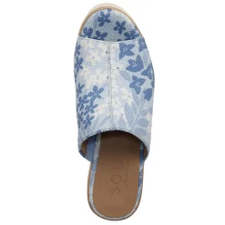 Online SOUL Naturalizer Women's , Goodtimes Wedge Slide Bluebell Fabric