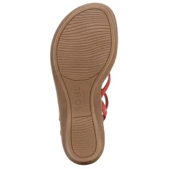 New SOUL Naturalizer Women's , Sierra Sandal Red Faux Leather
