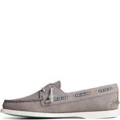 New Sperry Women's , Authentic Original 2-Eye Beaded Boat Shoe Grey