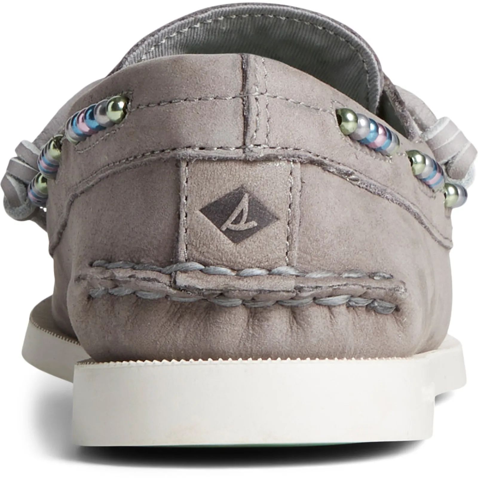 New Sperry Women's , Authentic Original 2-Eye Beaded Boat Shoe Grey