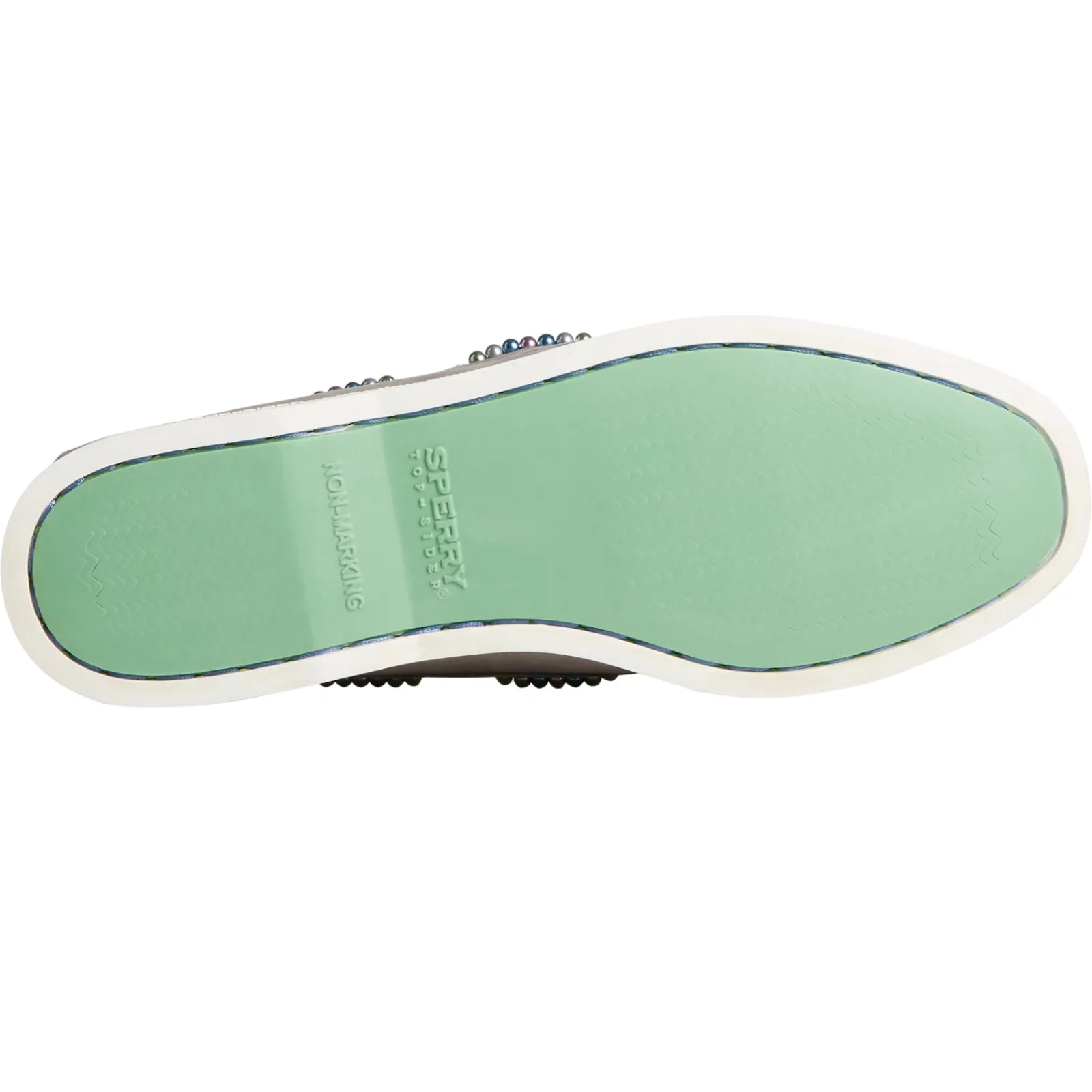 New Sperry Women's , Authentic Original 2-Eye Beaded Boat Shoe Grey