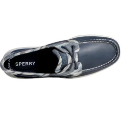 Clearance Sperry Women's , Bluefish 2 Eye Boat Shoe Navy Stripe
