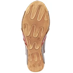 Hot Spring Step Women's , Footy Sandal Brown Multi