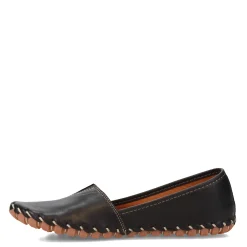 New Spring Step Women's , Kathaleta Slip-On Black Leather
