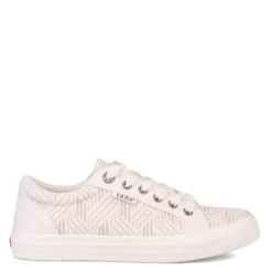 Hot Taos Women's , Plim Soul Sneaker Geo Print White Multi