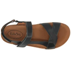 Hot Taos Women's , Sideways Sandal Black