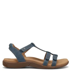 Clearance Taos Women's , Trophy 2 Sandal Blue Emboss