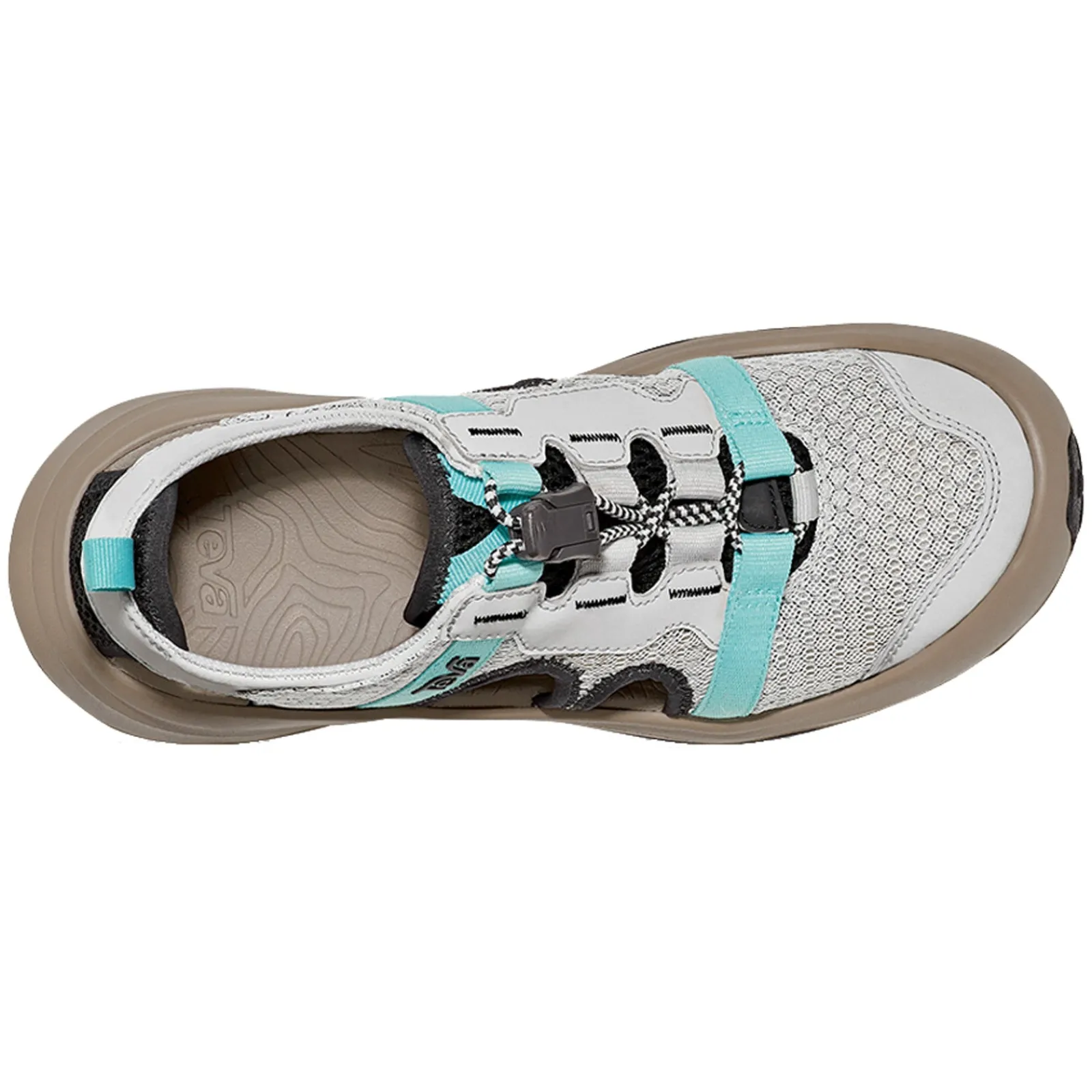 Best Teva Women's , Outflow Closed Toe Sandal Grey Aqua Mix