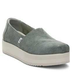 New TOMS Women's , Alpargata Midform Slip-On Bonsai Green