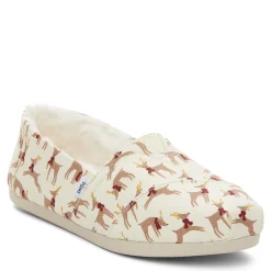 Best TOMS Women's , Alpargata Slip-On Natural - Reindeer Print