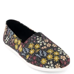 Discount TOMS Women's , Alpargata Slip-On Black Floral