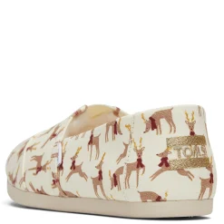 Sale TOMS Women's , Alpargata Slip-On Natural - Reindeer Print
