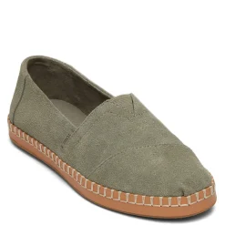 Hot TOMS Women's , Alpargata Vetiver Suede Leather Wrap Slip-On Grey Suede