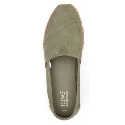 Best TOMS Women's , Alpargata Vetiver Suede Leather Wrap Slip-On Grey Suede