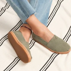 Best TOMS Women's , Alpargata Vetiver Suede Leather Wrap Slip-On Grey Suede