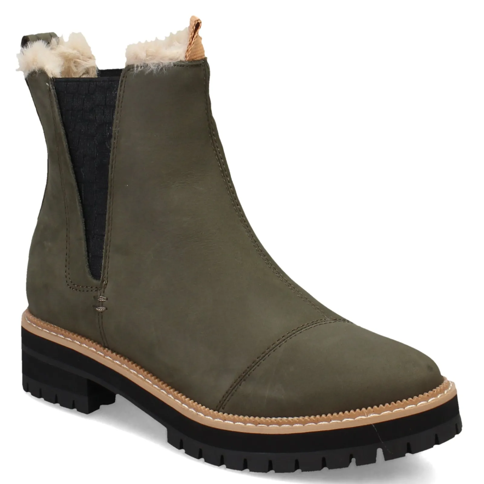 Hot TOMS Women's , Dakota Boot Olive / Faux Fur Lined