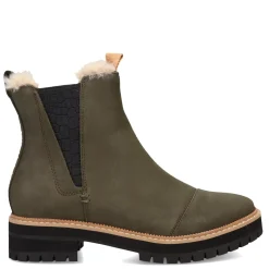 Hot TOMS Women's , Dakota Boot Olive / Faux Fur Lined