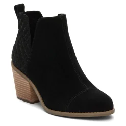 TOMS Women's , Everly Cutout Boot Black Embossed