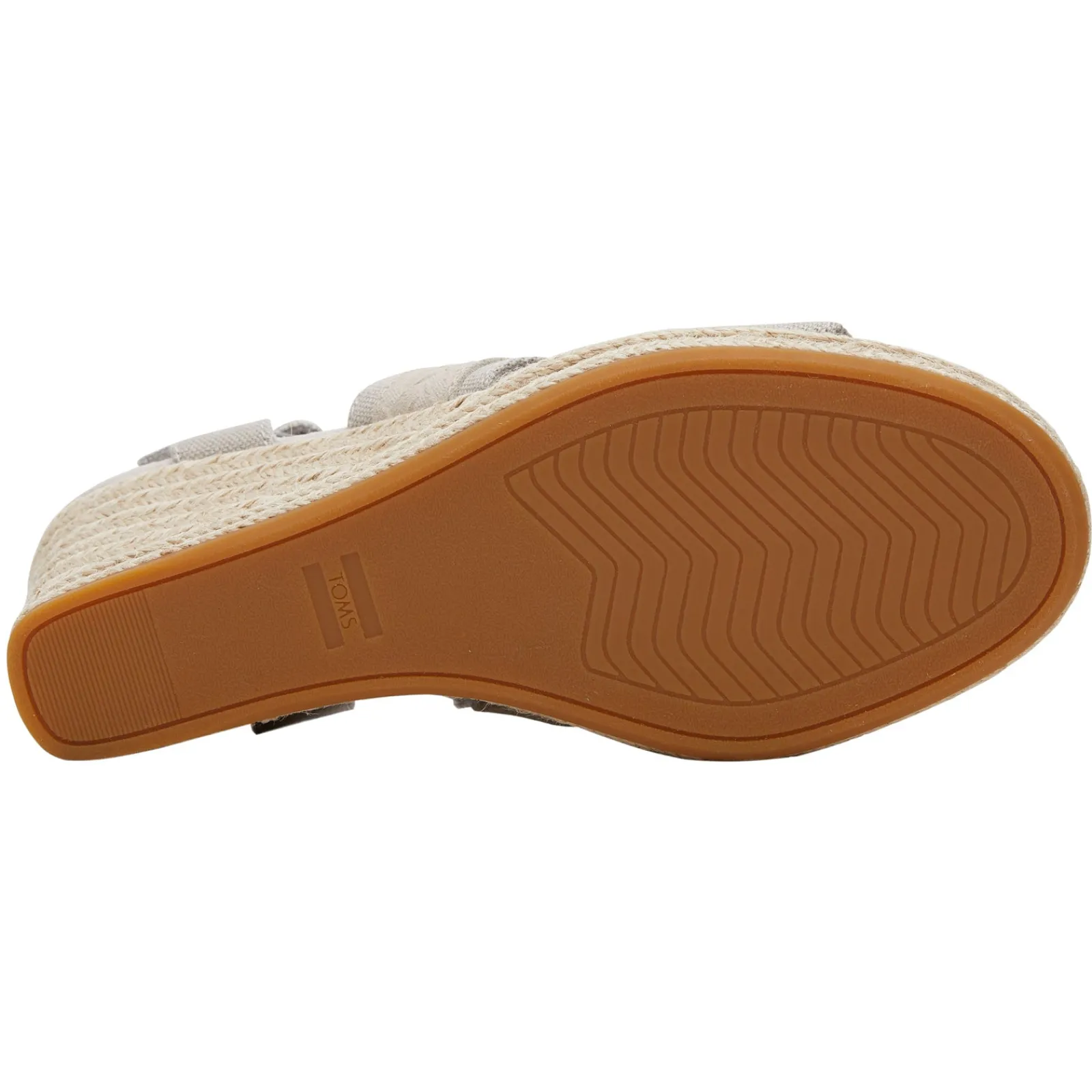 New TOMS Women's , Madelyn Sandal Pebble Grey Canvas