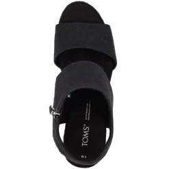 Discount TOMS Women's , Majorca Platform Sandal Black Basketweave