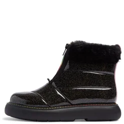 Outlet TOMS Women's , Mallow Puffer Cuff Boot Black Glitter Rainbow