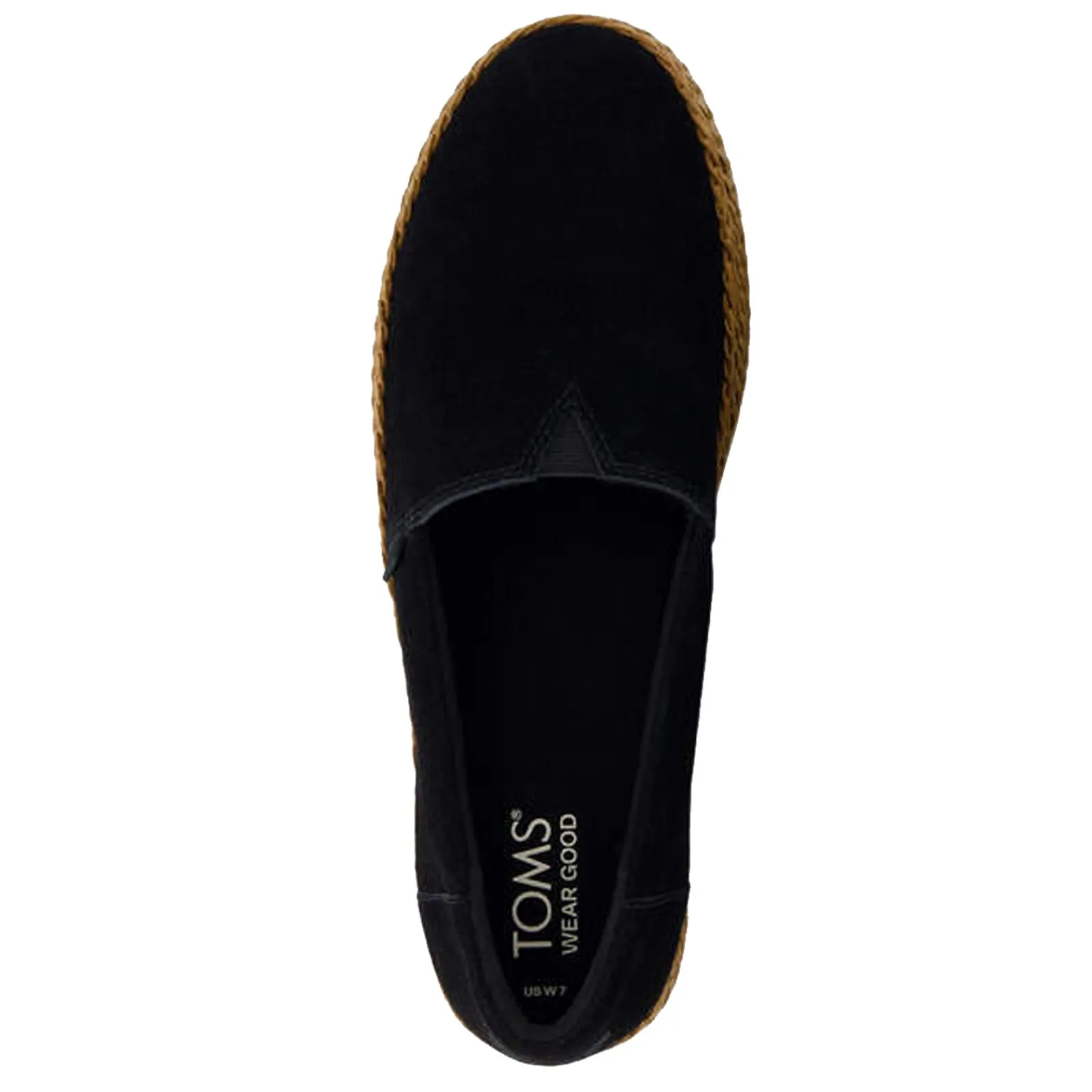 Outlet TOMS Women's , Valencia Slip-On Black / Tan Weave