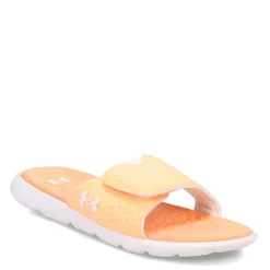 New Under Armour Women's , Ignite 7 Slide Sandal Orange Tropic/White/White
