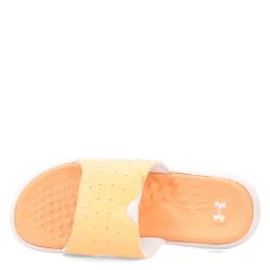 New Under Armour Women's , Ignite 7 Slide Sandal Orange Tropic/White/White