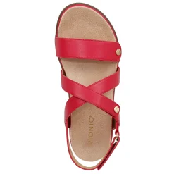 Online Vionic Women's , Cypress Sandal Viva Magenta Pink Leather