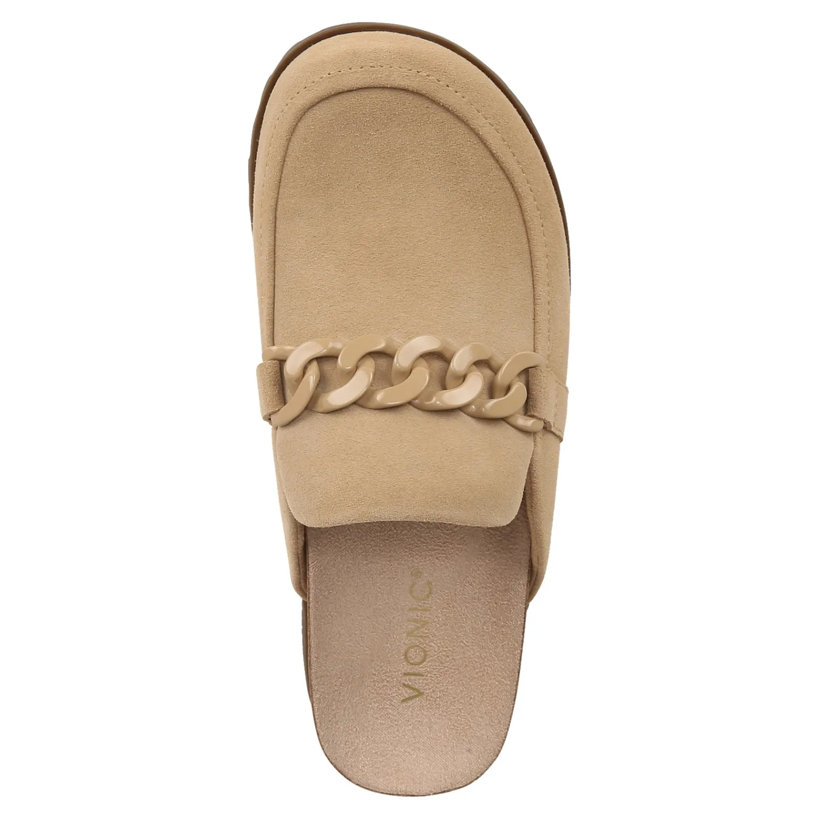 New Vionic Women's , Georgie Clog Sand Suede