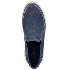 Clearance Vionic Women's , Kearny Slip-On Denim Blue Suede