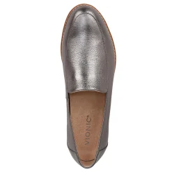 Discount Vionic Women's , Kensley Loafer Pewter Metallic Leather