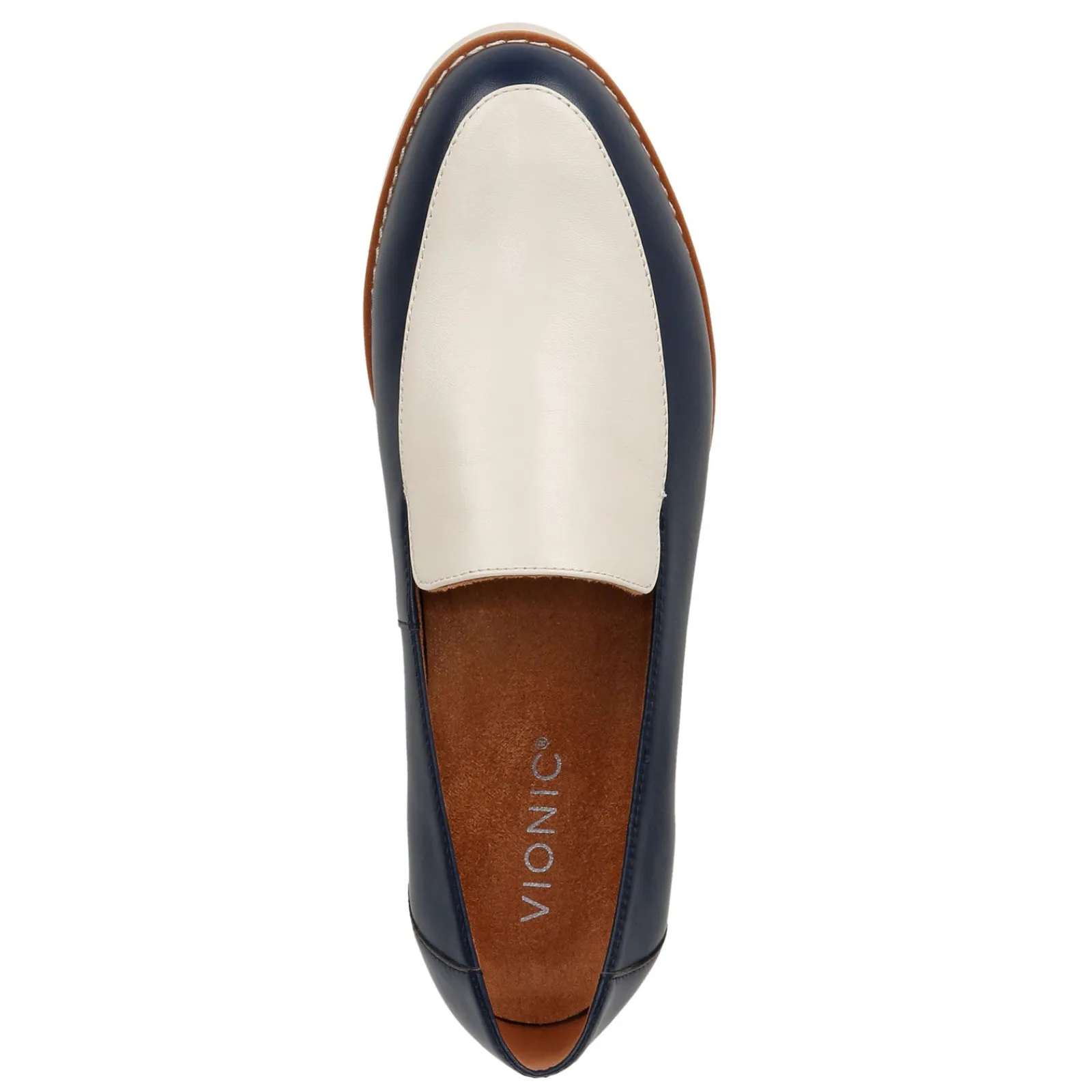 Sale Vionic Women's , Kensley Loafer Navy & White Nappa Leather