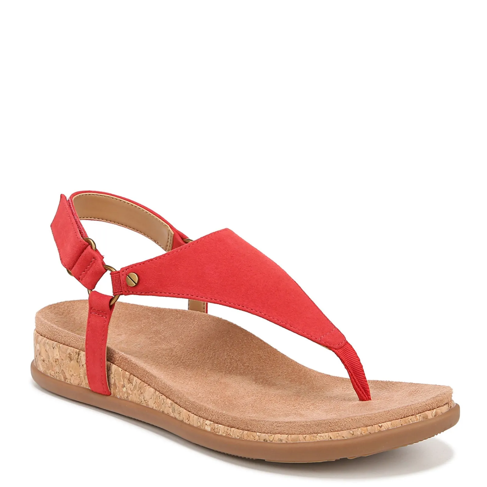 Sale Vionic Women's , Kirra II Sandal Red Suede