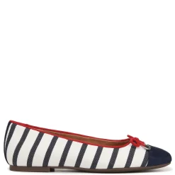 Vionic Women's , Klara Flat Navy Stripe