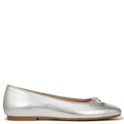 Outlet Vionic Women's , Klara Flat Silver Metallic Leather